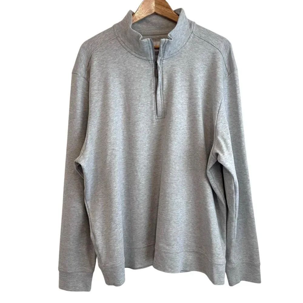 Tommy Bahama Men's Grey 1/4 Zip Pullover Sweatshirt Size XXL